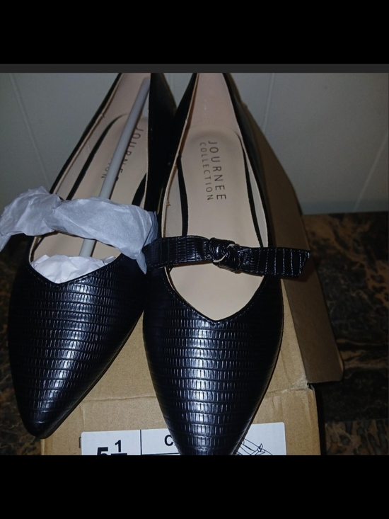 Journee Collection Shoes - Pointed Toe Black Mary Jane Flats - Collection